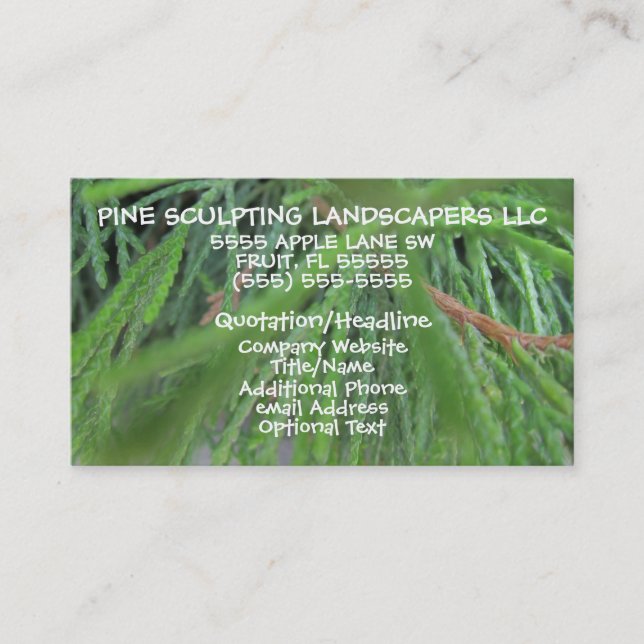 Landscaping Company Business Card (Front)