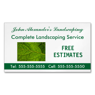 Landscaping, Garden, and Service Business Magnetic Business Card