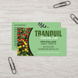 Landscaping Garden Greenhouse Lawn Care Business Card