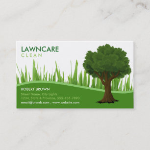 Landscaping Gardener Grass Clean Nature Business C Business Card