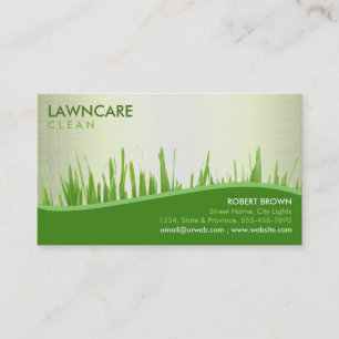 Landscaping Gardener Grass Lenin Clean Nature Business Card