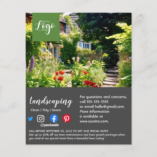 landscaping gardener tree surgeon arborist   flyer (Front)