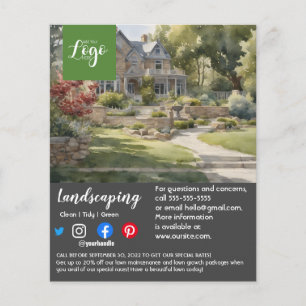 landscaping gardener tree surgeon arborist   flyer