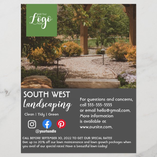 landscaping gardener tree surgeon arborist   flyer (Front)