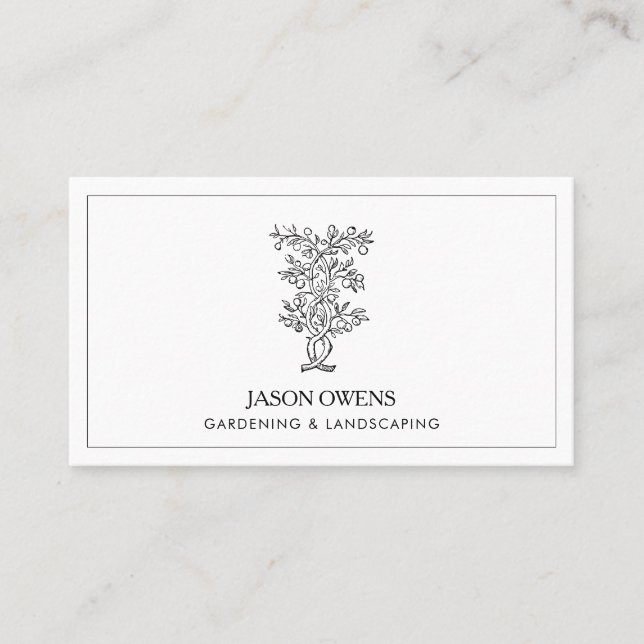 Landscaping Gardening Business Card (Front)
