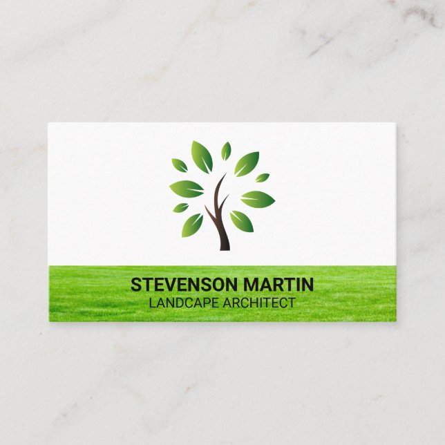 Landscaping | Grass and Tree Business Card (Front)