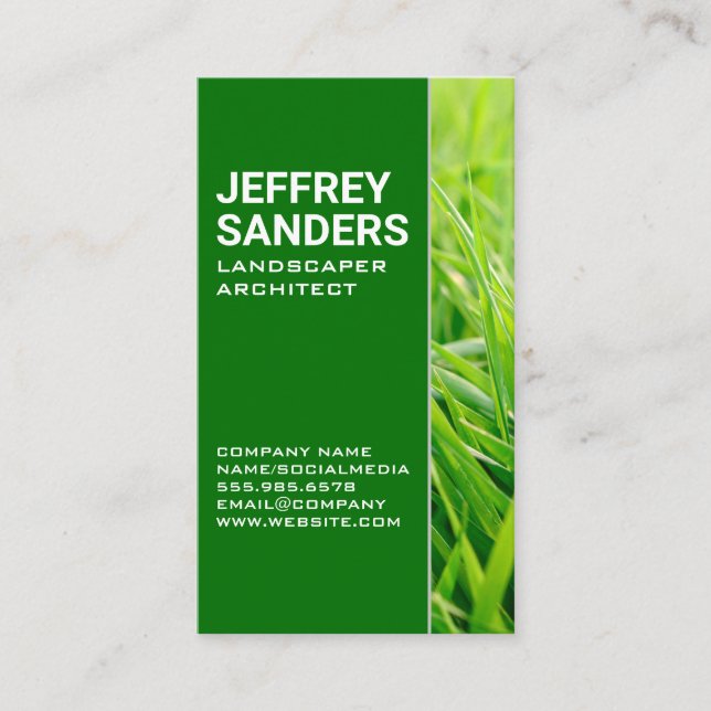 Landscaping | Green Grass Business Card (Front)