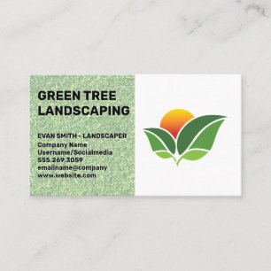 Landscaping   Green Grass Cut   Topiary Business Card