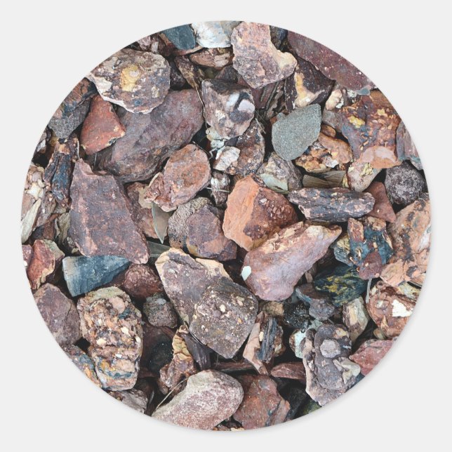 Landscaping Lava Rock Rubble and Stones Classic Round Sticker (Front)