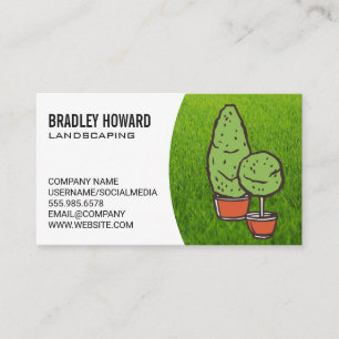Landscaping   Lawn and Tall Trees Business Card