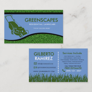 Landscaping Lawn Care Business Card