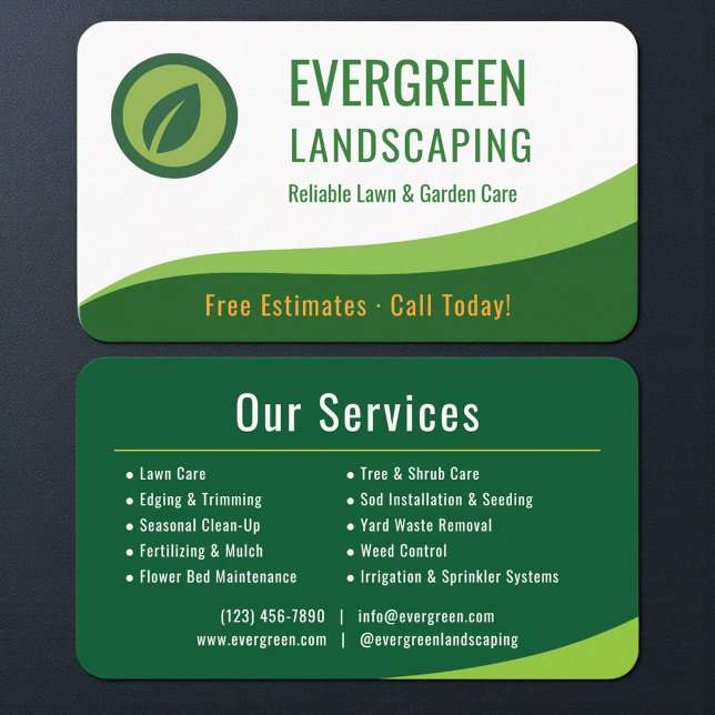 Landscaping Lawn Care Business Card (Creator Uploaded)
