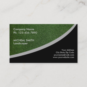 Landscaping Lawn Care Gardener Business Card