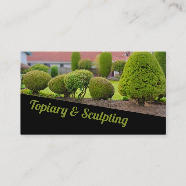 Landscaping Lawn Care Gardener Business Card (Front)