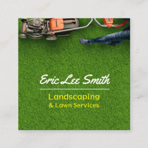 Landscaping/Lawn care/Gardener Square Business Card