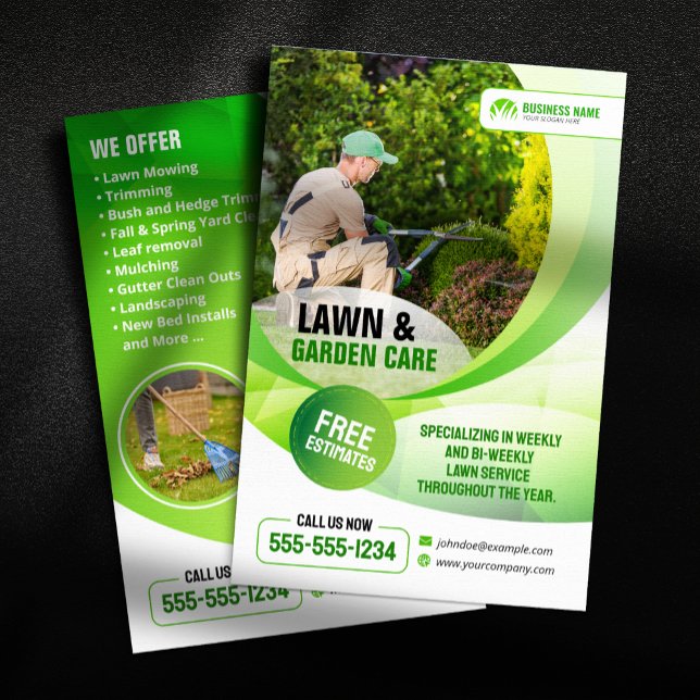 Landscaping Lawn Care Gardening Mowing Grass Flyer (Creator Uploaded)