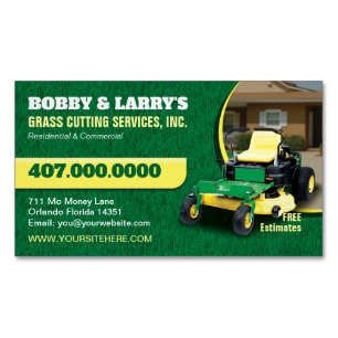 Landscaping Lawn Care Grass Cutting Business Card
