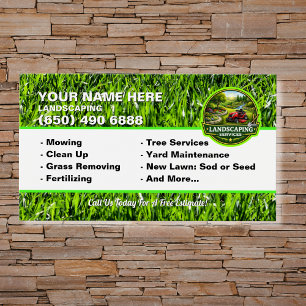 Landscaping Lawn Care Mower Business Card Grass