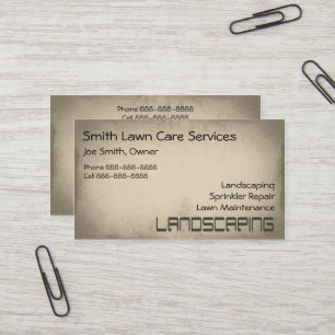 Landscaping Lawn Care Services Business Card