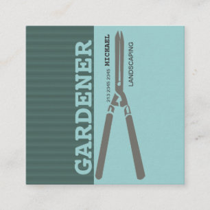 Landscaping Lawn Garden Tools  Pruning Scissors Square Business Card