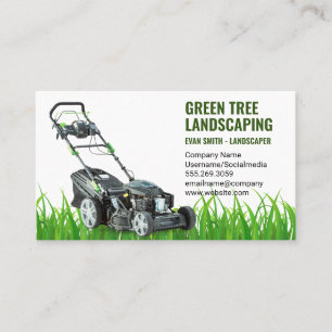 Landscaping   Lawn Mower   Gardener Business Card