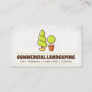 Landscaping Logo   Topiary Business Card
