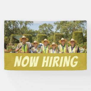 Landscaping NOW HIRING Banner Customizable Outdoor
