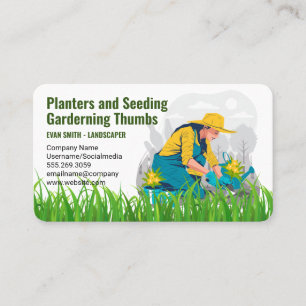 Landscaping   Outdoors Planting   Gardener Business Card