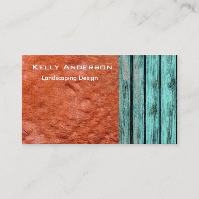 Landscaping Rustic Native American Business Cards (Front)