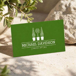 Landscaping Service Green Business Card