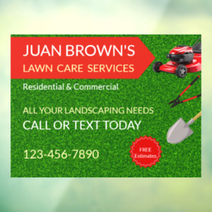 Landscaping Services   Lawn Care & Garden Design Window Cling