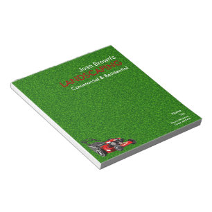 Landscaping Services Lawn Care Gardening Notepad