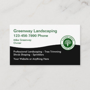 Landscaping Services Simple Modern Business Cards