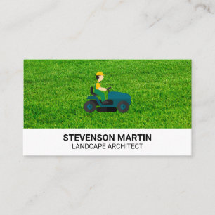 Landscaping Tools Cut Grass Lawn Mower Business Card