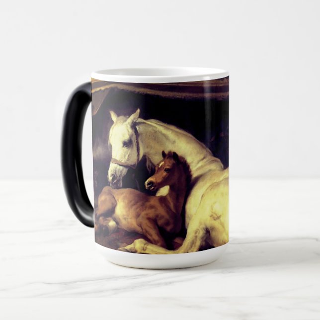 Landseer Horses Magic Mug (Front Left)