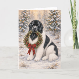 Landseer Newf Holiday Wonder Card