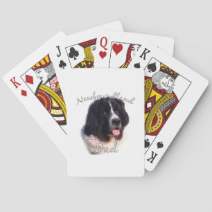 Landseer Newfoundland Dad 2; Newfie Dad; Newf Dad Playing Cards