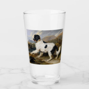 Landseer Newfoundland Dog (Black and White Animal) Glass