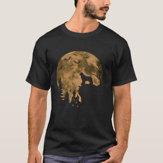 Landseer Newfoundland Dog Moon Halloween Costume D T-Shirt