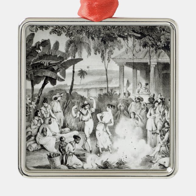 Landu Dance Metal Ornament (Front)