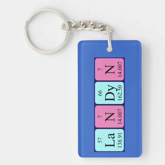 Landyn periodic table name keyring (Front)