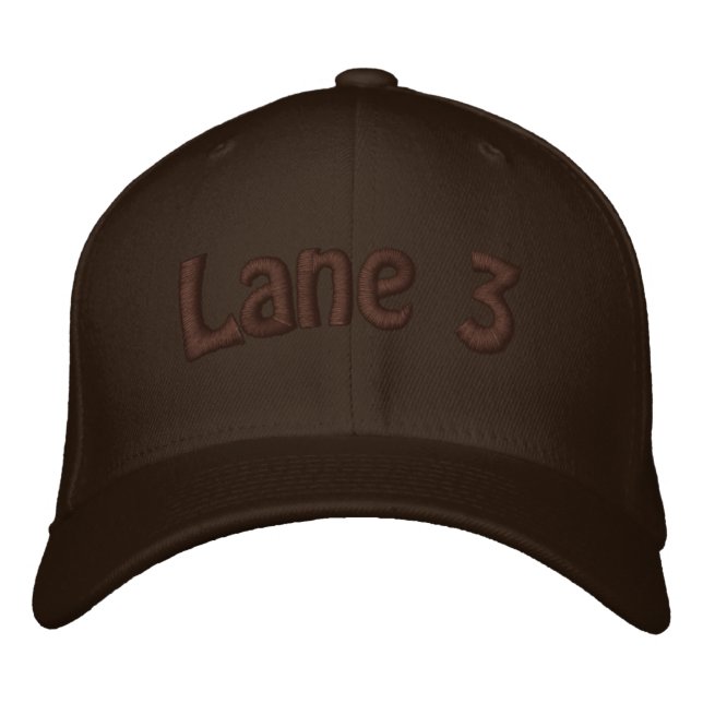 Lane 3 embroidered hat (Front)