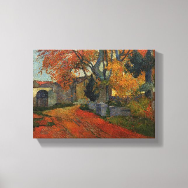 Lane at Alchamps Arles by Paul Gauguin Canvas Print (Front)
