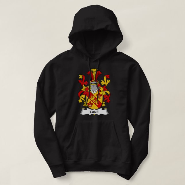 Lane Coat of Arms  Family Crest  Hoodie (Design Front)