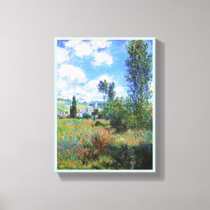 Lane in  Poppy Fields Saint-Martin Claude Monet Canvas Print