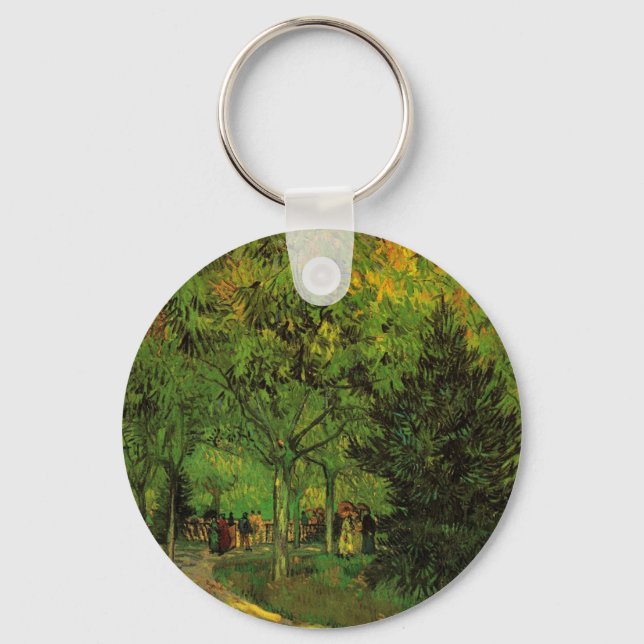 Lane in Public Garden, Arles by Vincent van Gogh Keychain (Front)