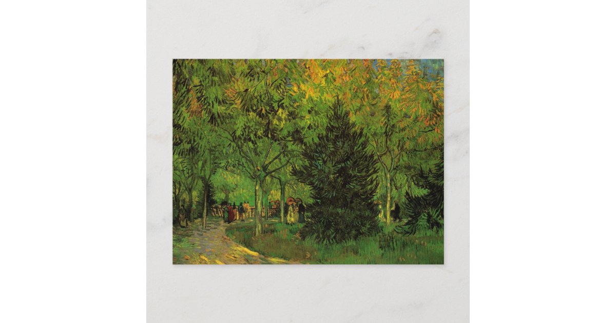 Lane in Public Garden, Arles by Vincent van Gogh Postcard Zazzle