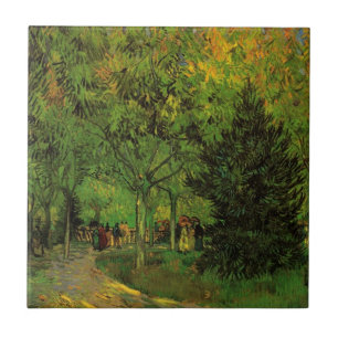 Lane in Public Garden, Arles by Vincent van Gogh Tile