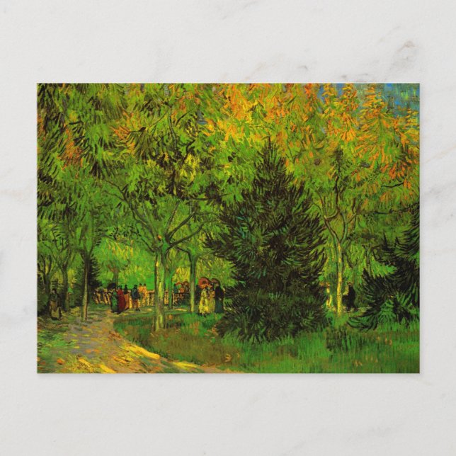 Lane in Public Garden Arles Van Gogh Fine Art Postcard (Front)