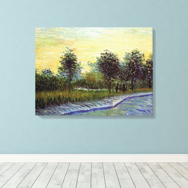 Lane in Voyer d'Argenson Park by Vincent van Gogh Canvas Print (Insitu(Wood Floor))